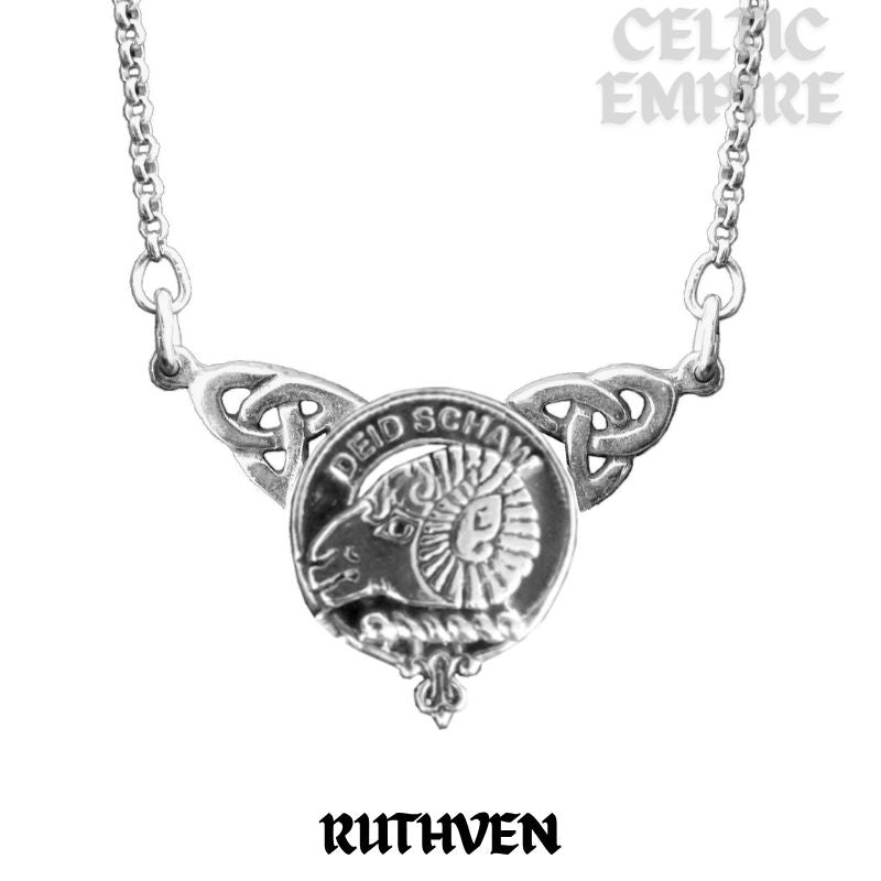Ruthven Family Clan Crest Double Drop Pendant