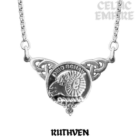 Ruthven Family Clan Crest Double Drop Pendant