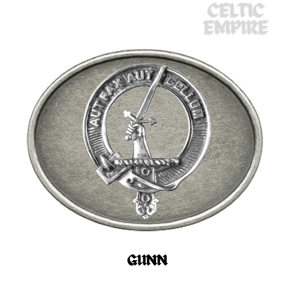 Gunn Family Clan Crest Regular Buckle