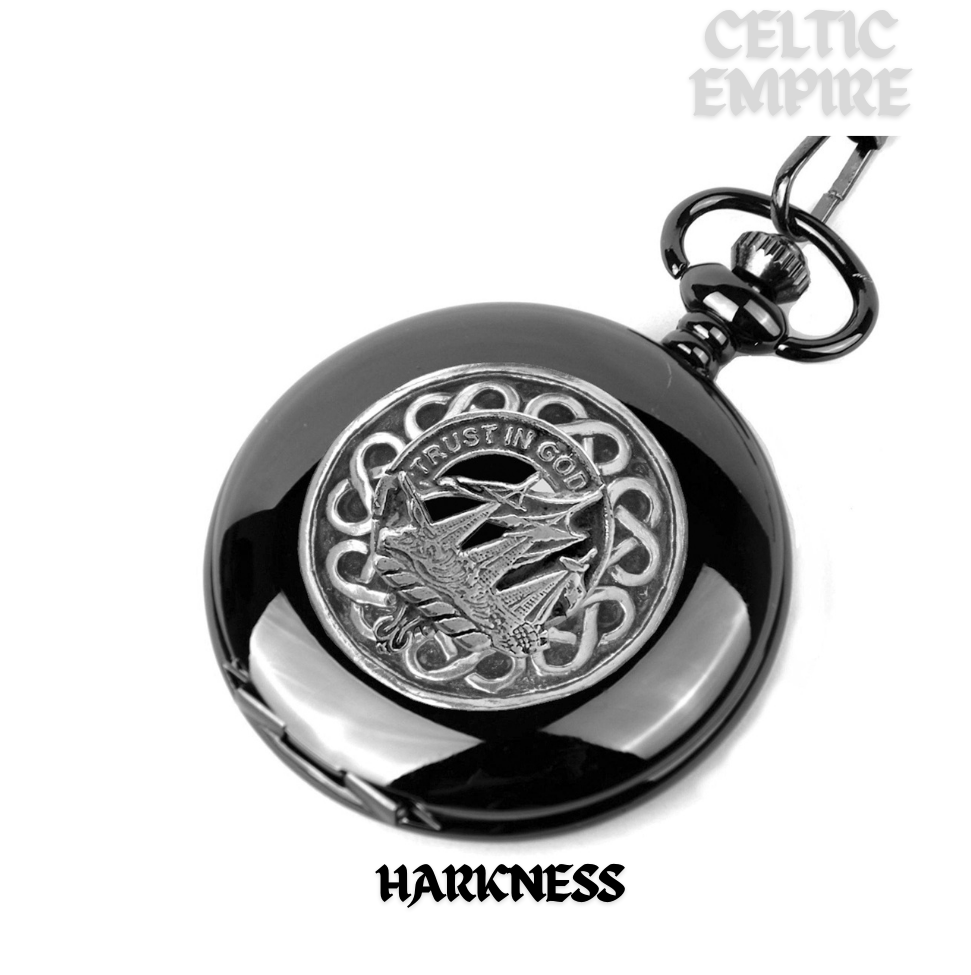 Harkness Scottish Family Clan Crest Pocket Watch