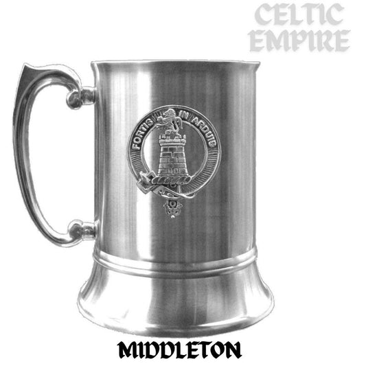 Middleton Scottish Family Clan Crest Badge Tankard