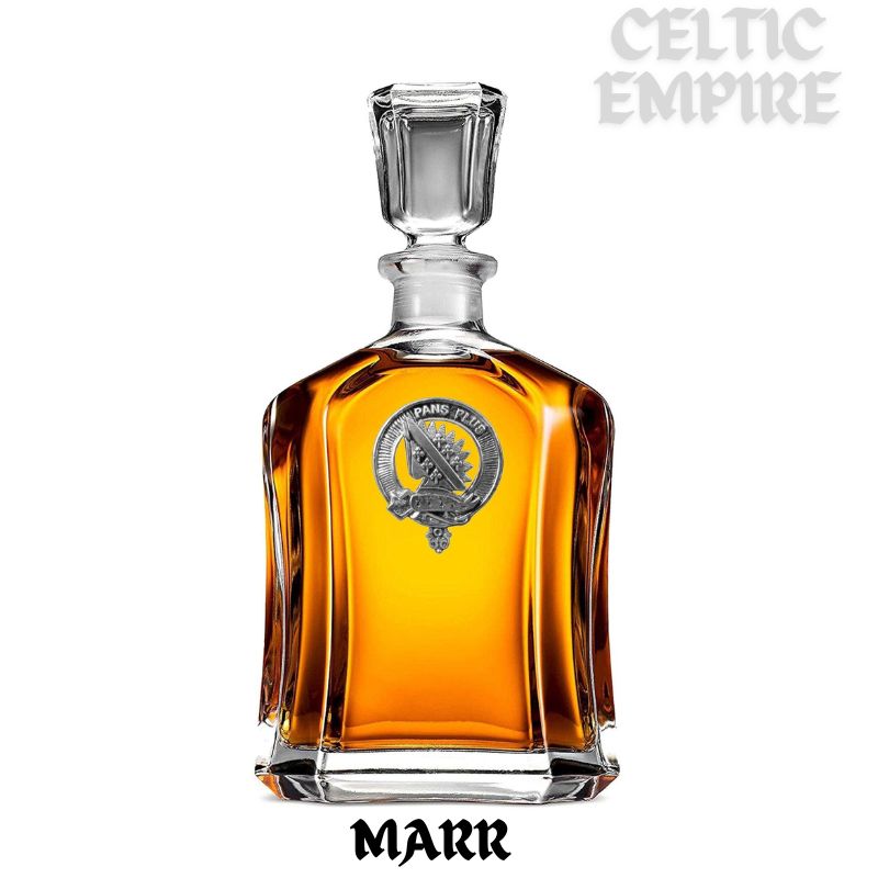 Marr Family Clan Crest Badge Whiskey Decanter