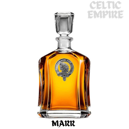 Marr Family Clan Crest Badge Whiskey Decanter