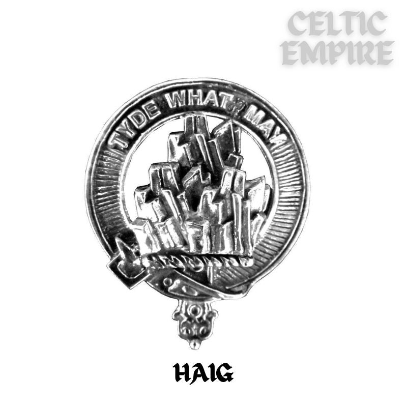 Haig 8oz Family Clan Crest Scottish Badge Stainless Steel Flask