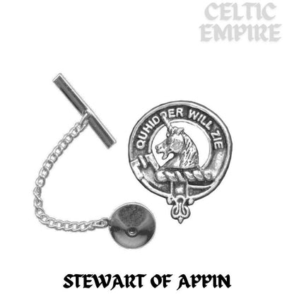 Stewart (Appin) Family Clan Crest Scottish Tie Tack/ Lapel Pin