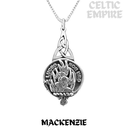 MacKenzie Family Clan Crest Interlace Drop Pendant