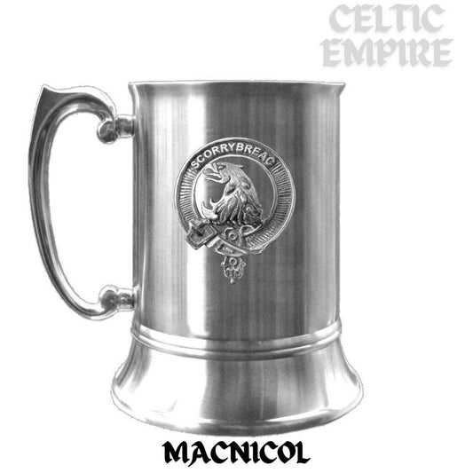 MacNicol Scottish Family Clan Crest Badge Tankard