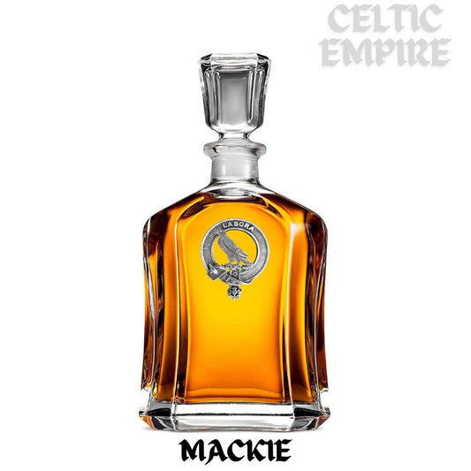 MacKie Family Clan Crest Badge Whiskey Decanter