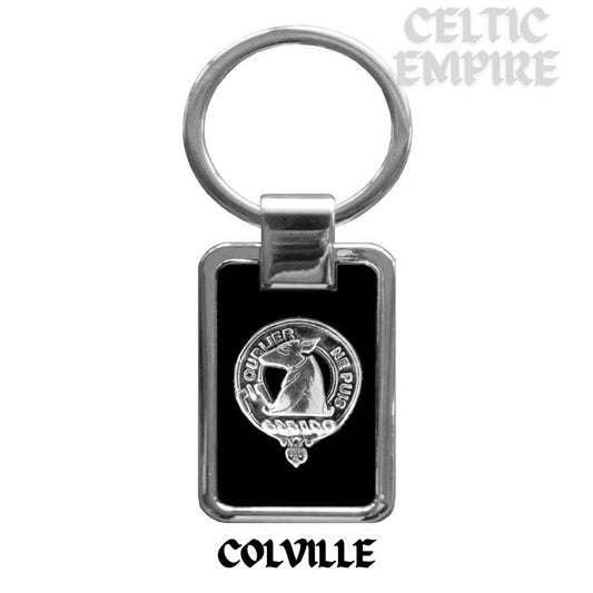 Colville Family Clan Black Stainless Key Ring