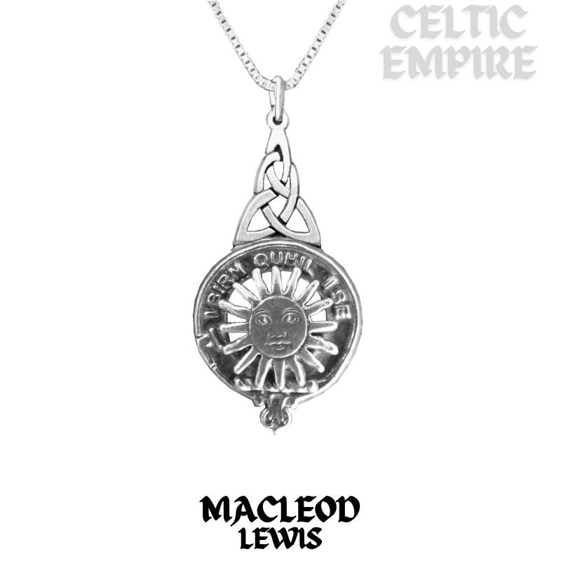 MacLeod (Lewis) Family Clan Crest Double Drop Pendant
