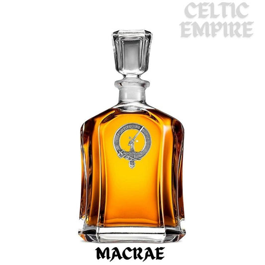 MacRae Family Clan Crest Badge Whiskey Decanter