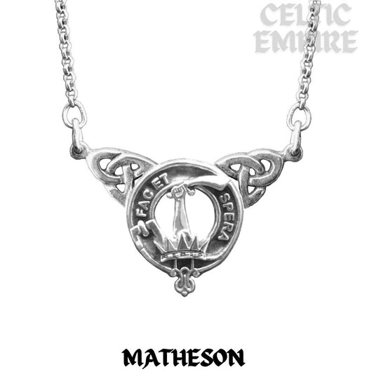 Matheson Family Clan Crest Double Drop Pendant