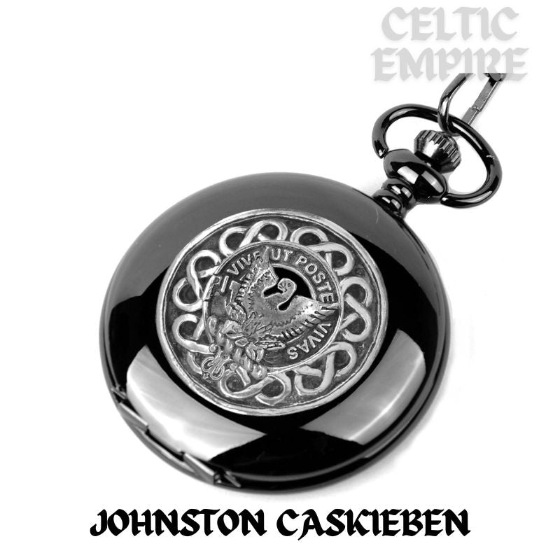 Johnston Caskieben Scottish Family Clan Crest Pocket Watch