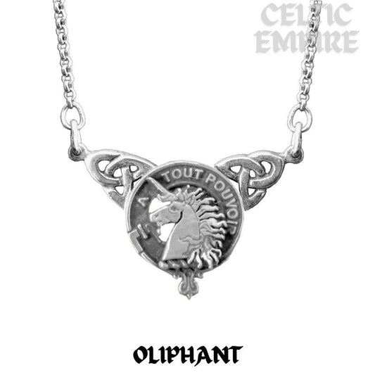 Oliphant Family Clan Crest Double Drop Pendant
