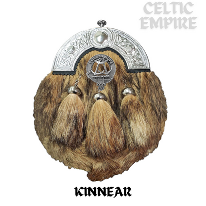 Kinnear Scottish Family Clan Crest Badge Dress Fur Sporran