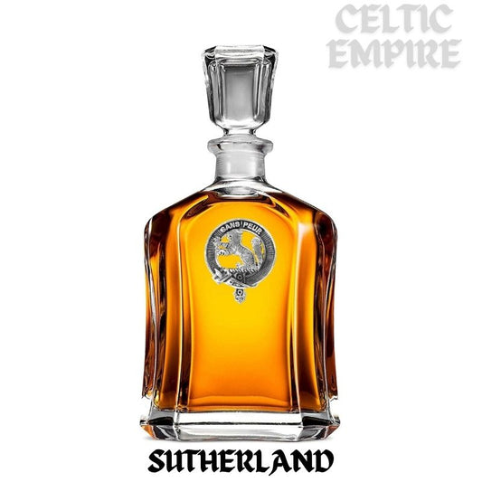 Sutherland Family Clan Crest Badge Whiskey Decanter