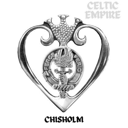 Chisholm Family Clan Crest Luckenbooth Brooch or Pendant