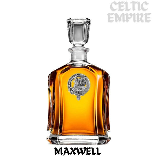 Maxwell Family Clan Crest Badge Skye Decanter