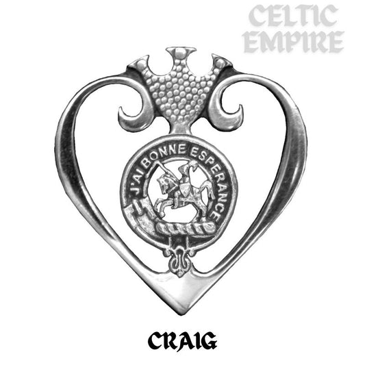 Craig Family Clan Crest Luckenbooth Brooch or Pendant