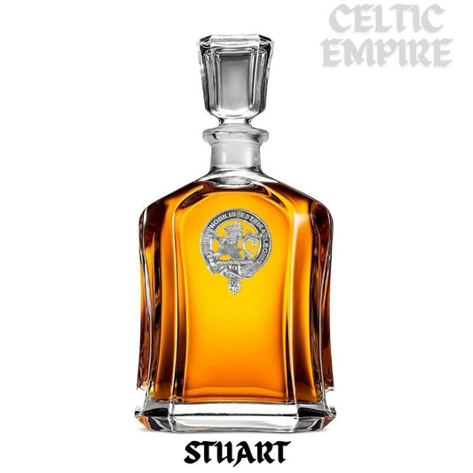 Stuart Family Clan Crest Badge Whiskey Decanter