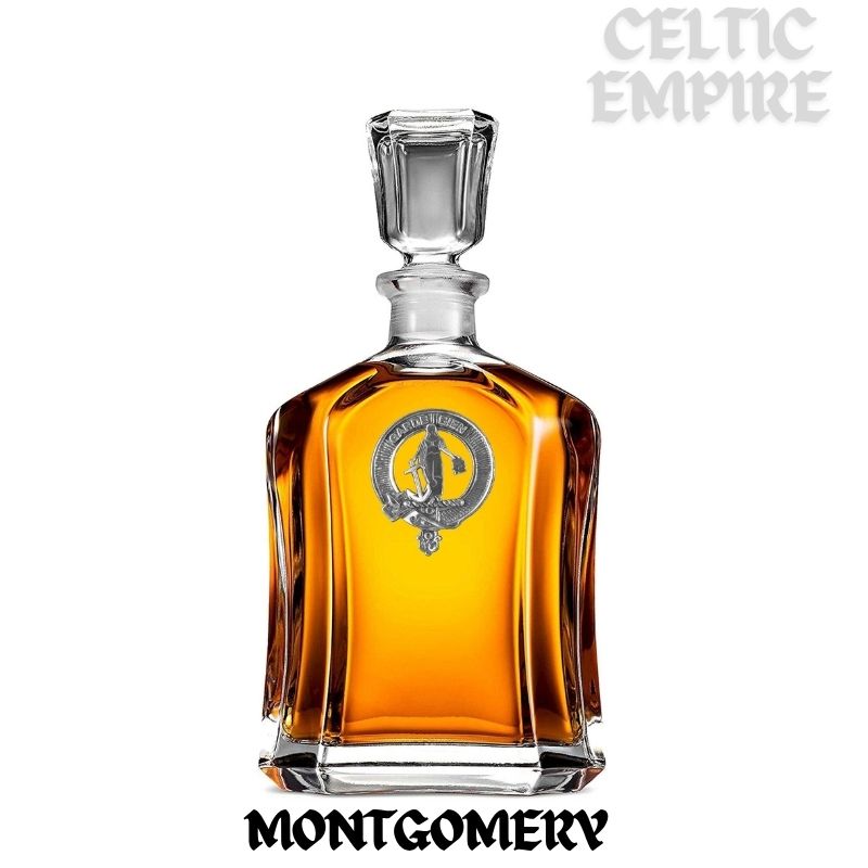 Montgomery Family Clan Crest Badge Whiskey Decanter