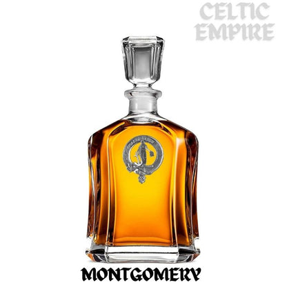 Montgomery Family Clan Crest Badge Whiskey Decanter
