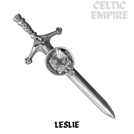 Leslie Family Clan Crest Kilt Pin, Scottish Pin