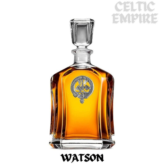 Watson Family Clan Crest Badge Whiskey Decanter