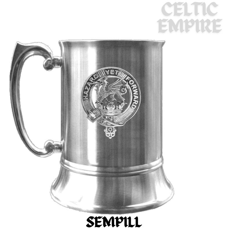 Sempill Scottish Family Clan Crest Badge Tankard