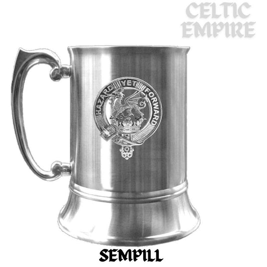 Sempill Scottish Family Clan Crest Badge Tankard