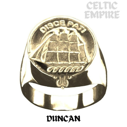 Duncan Scottish Family Clan Crest Ring  ~  Sterling Silver and Karat Gold