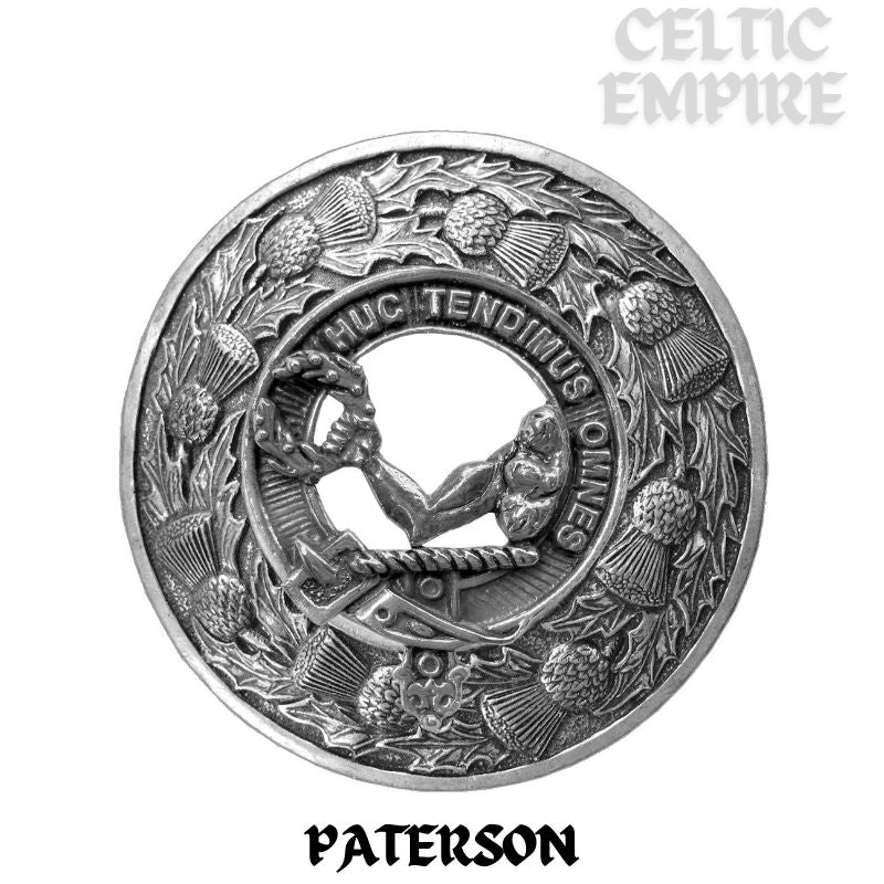 Paterson Family Clan Badge Scottish Plaid Brooch