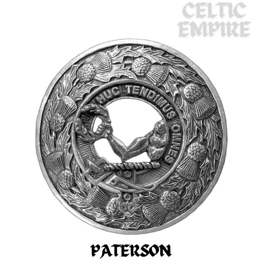 Paterson Family Clan Badge Scottish Plaid Brooch