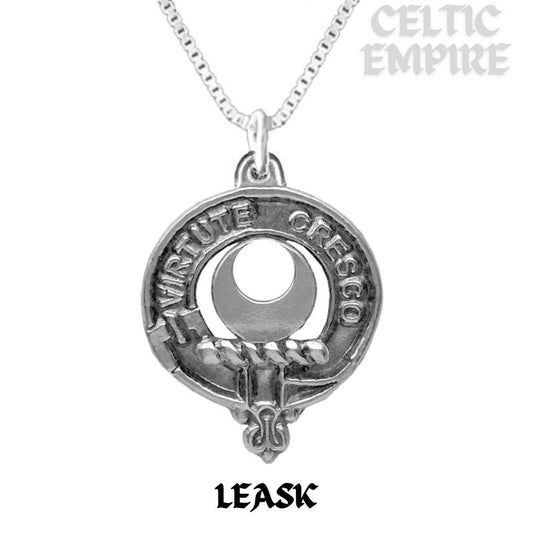Leask Family Clan Crest Scottish Pendant