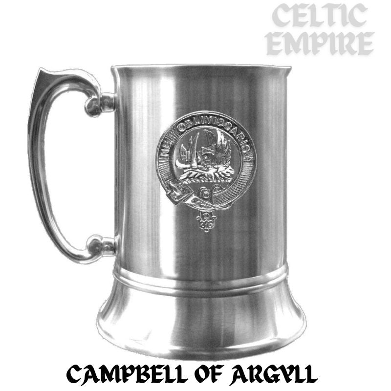 Campbell Argyll Scottish Family Clan Crest Badge Tankard