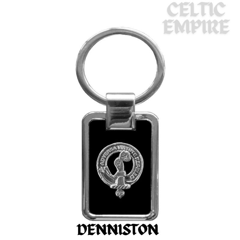 Denniston Family Clan Black Stainless Key Ring