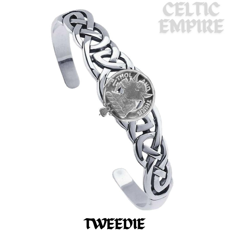 Tweedie Family Clan Crest Celtic Cuff Bracelet