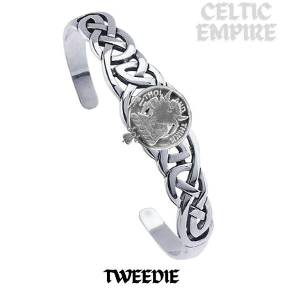 Tweedie Family Clan Crest Celtic Cuff Bracelet