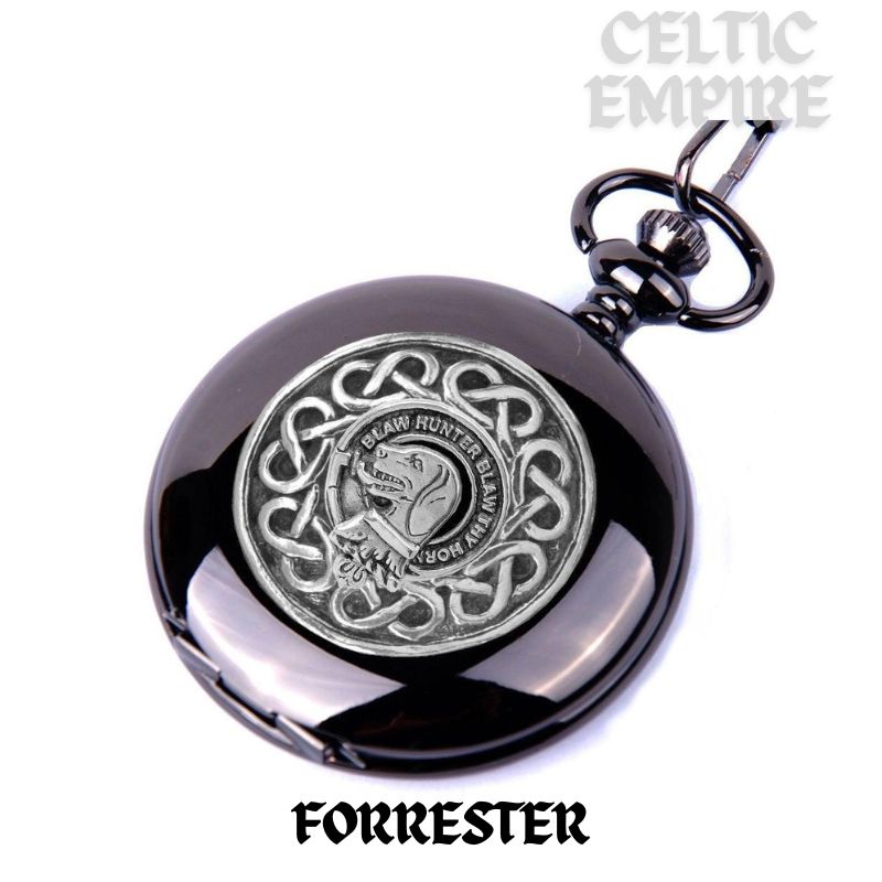 Forrester Scottish Family Clan Crest Pocket Watch