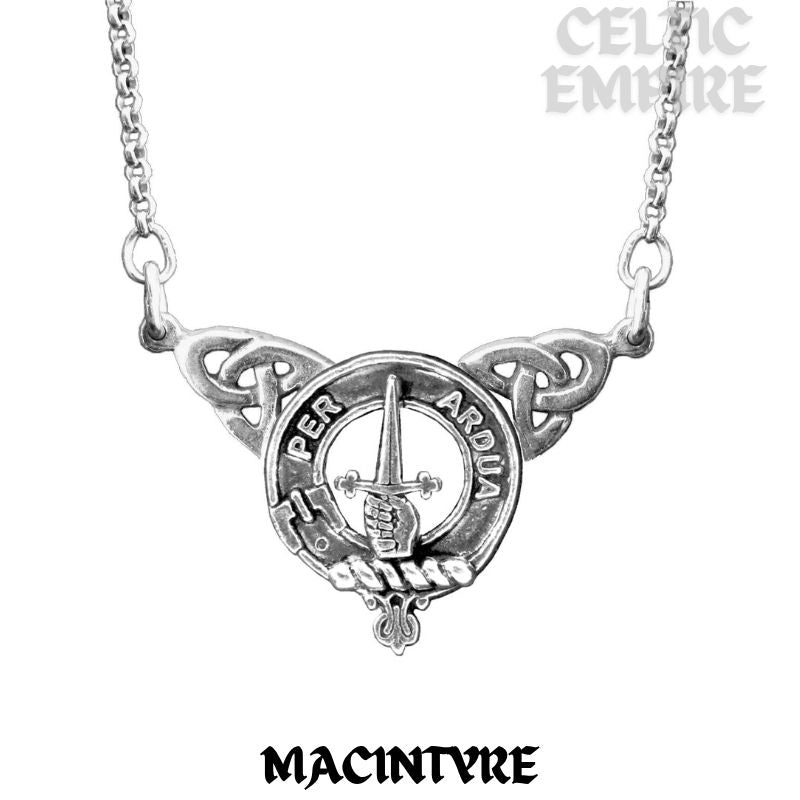 MacIntyre Family Clan Crest Double Drop Pendant