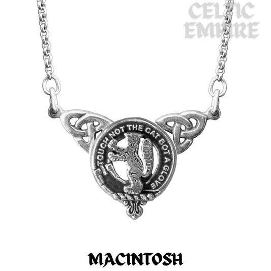 MacIntosh Family Clan Crest Double Drop Pendant