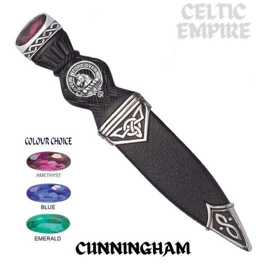 Cunningham Interlace Family Clan Crest Sgian Dubh, Scottish Knife