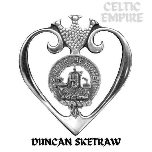 Duncan Sketraw Family Clan Crest Luckenbooth Brooch or Pendant