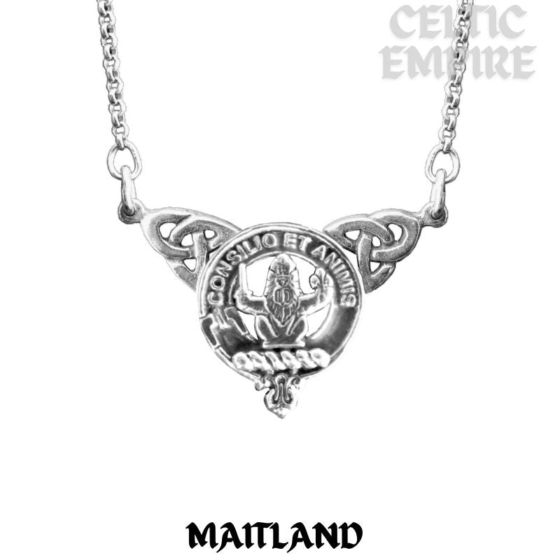 Maitland Family Clan Crest Double Drop Pendant