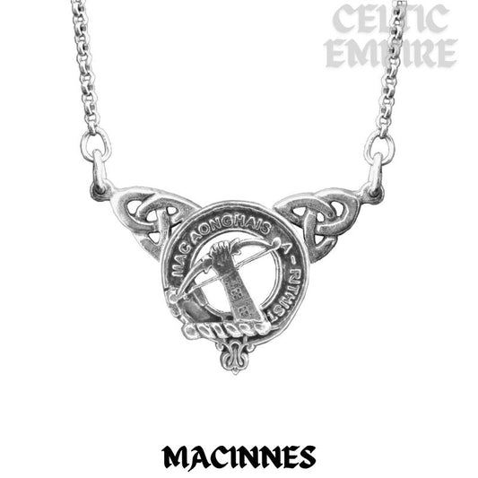 MacInnes Family Clan Crest Double Drop Pendant