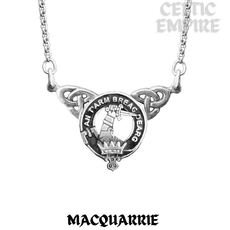 MacQuarrie Family Clan Crest Double Drop Pendant