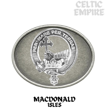 MacDonald Isles Family Clan Crest Regular Buckle
