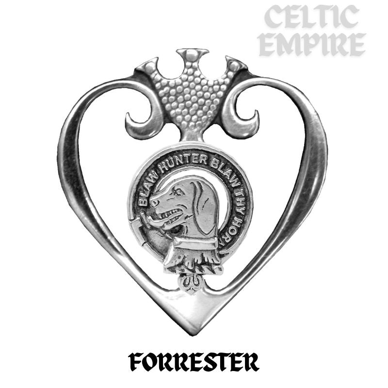 Forrester Family Clan Crest Luckenbooth Brooch or Pendant