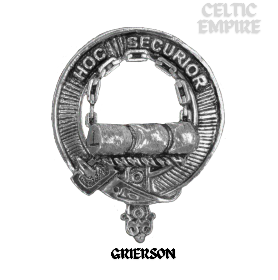 Grierson Family Clan Crest Scottish Cap Badge