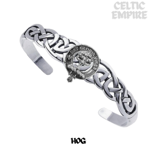 Hog Family Clan Crest Celtic Cuff Bracelet